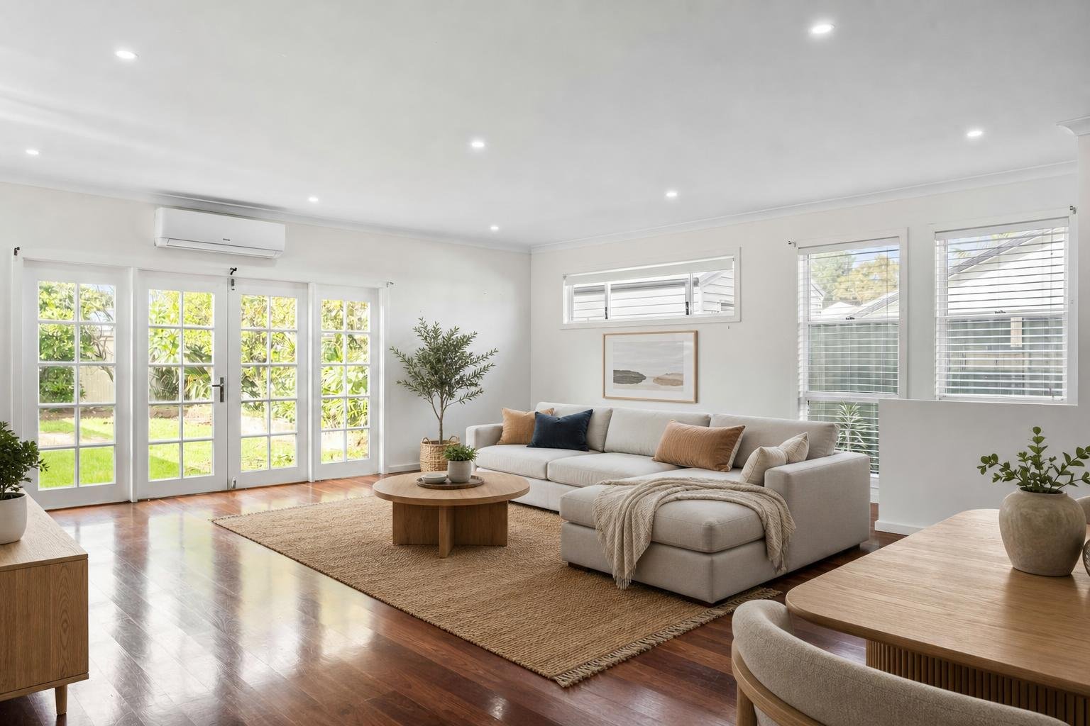 Virtually staged living space after ListingSight
